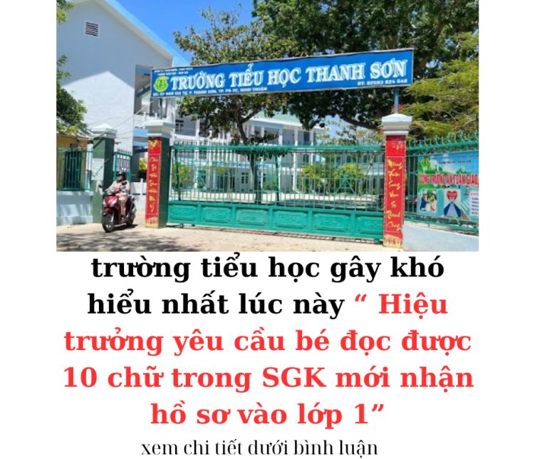 Xôn xao ‘trường tiểu học yêu cầu học sinh phải đọc được 10 chữ trong SGK mới được nhận hồ sơ vào lớp 1’