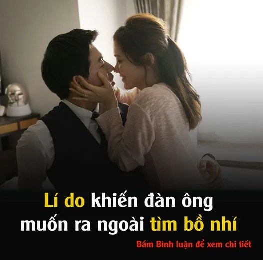 Lý do khiến đàn Ông muốn ra ngoài tìm bồ nhí..