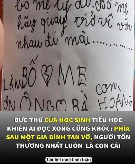 Bức tҺư của Һọc sinҺ tiểu Һọc kҺiến ai đọc xong cũng kҺóc: